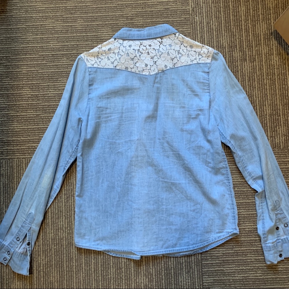 Denim lace shirt